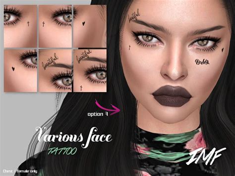 face tattoos sims 4|sims 4 face tattoos female.